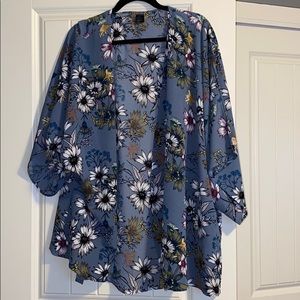 Blue Floral Kimono